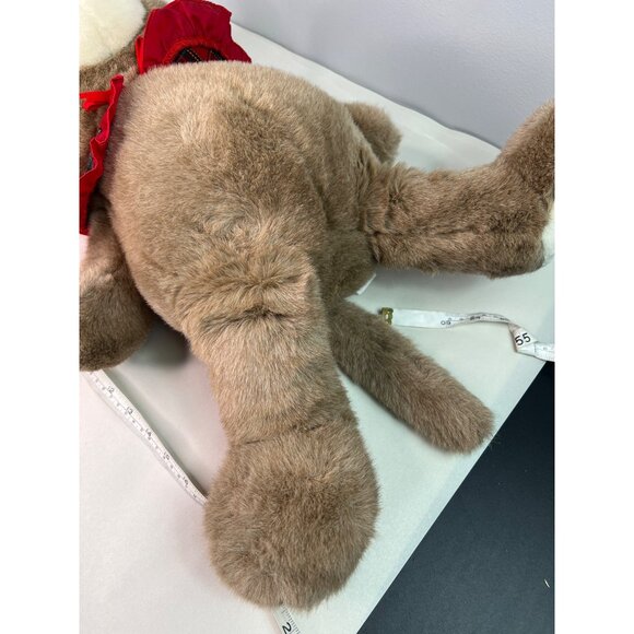 Vintage 1996 Walmart Holiday Mouse Tartan Bow Collar Plush Brown Stuffed Animal - Picture 9 of 12